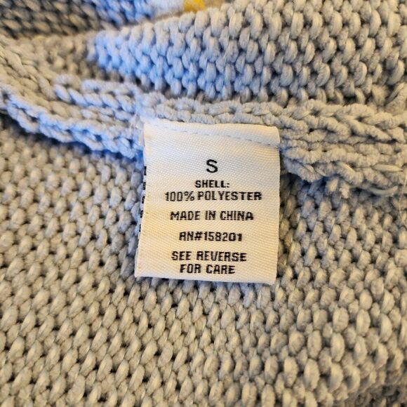 ANGEL KISS BLUE FLORAL SWEATER, LONG SLEEVE, SIZE SMALL, PULLOVER - Picture 7 of 9